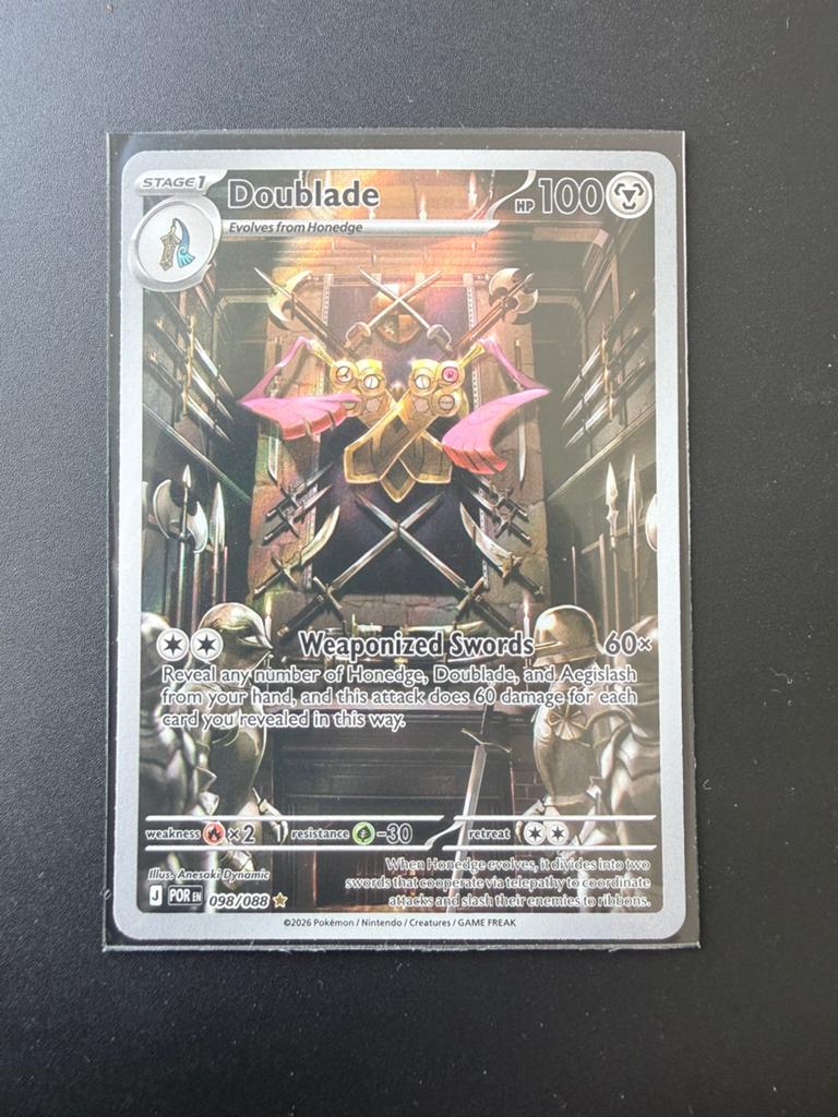 Doublade Pokémon Kaart 098/088 - Zo goed als nieuw, Ophalen of Verzenden, Zo goed als nieuw, Losse kaart