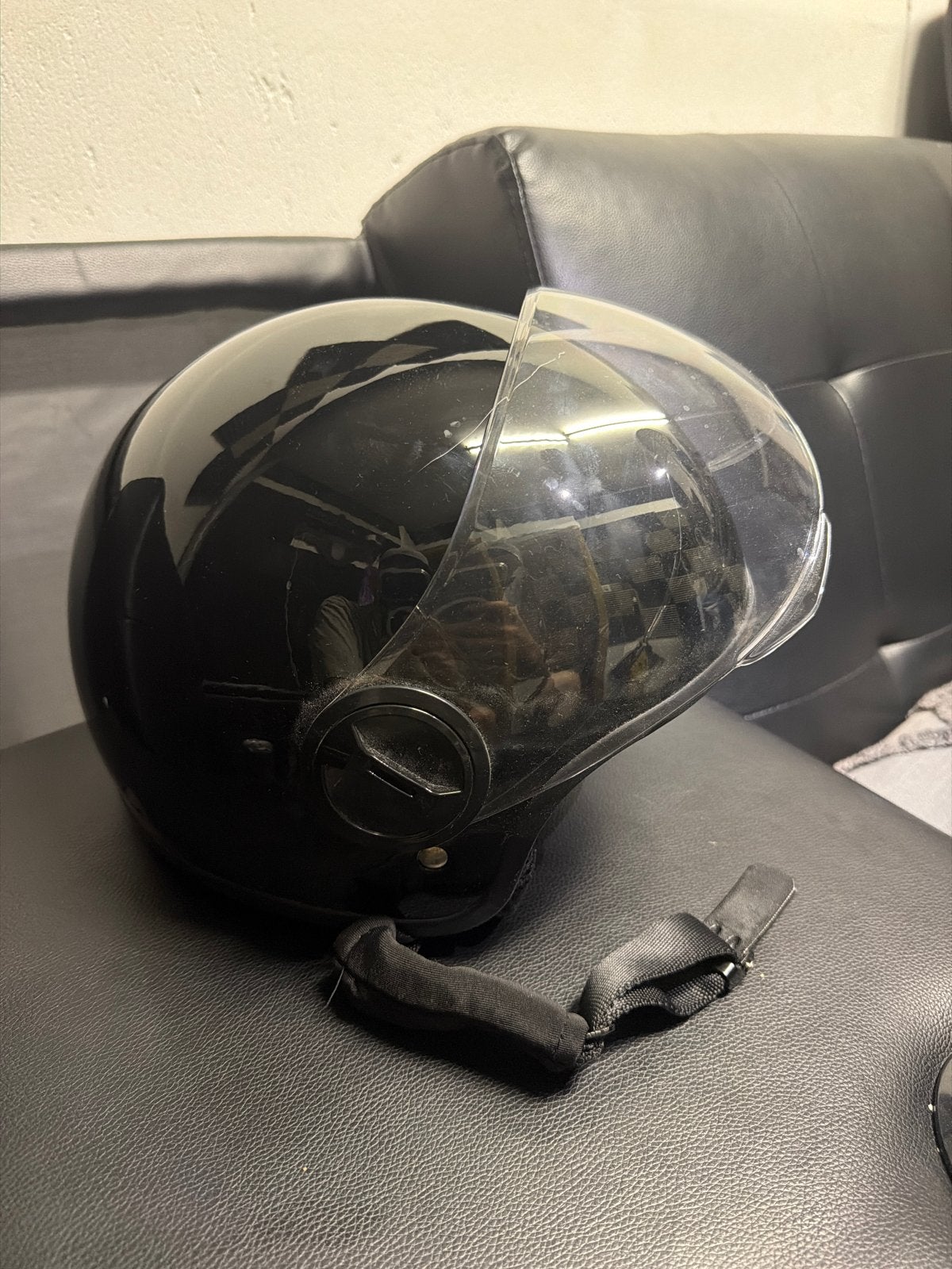 Zwarte Vinz Helm - Maat XL, Fietsen en Brommers, Brommerhelmen, Ophalen of Verzenden, Gebruikt, Extra large of groter