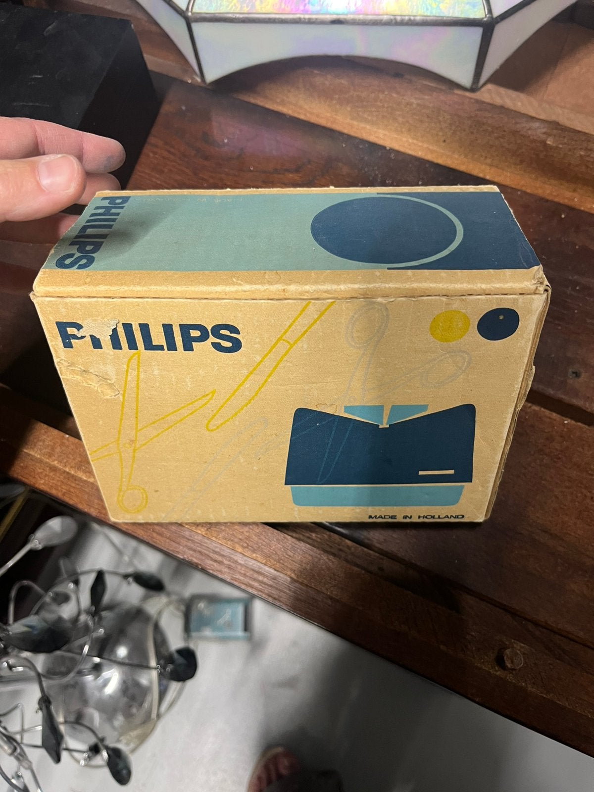 Philips elektrische messen- en scharenslijper, Ophalen, Gebruikt, Kunststof