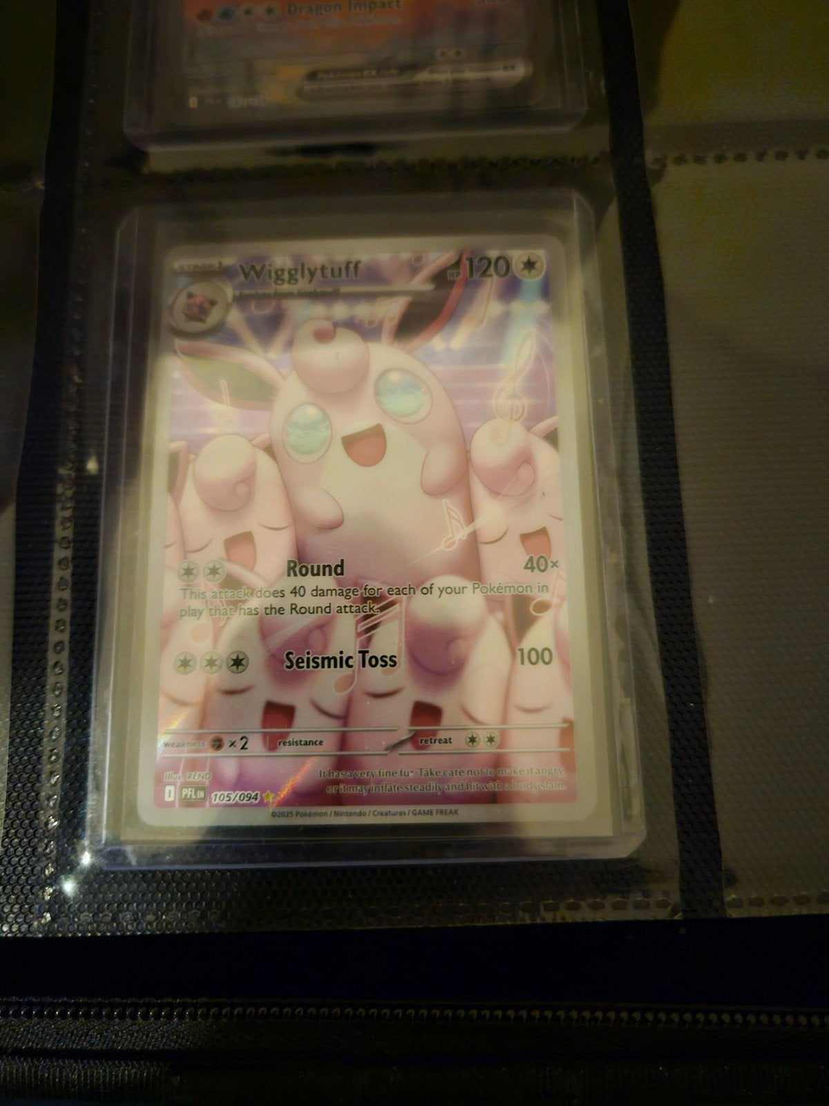 Pokemon Wigglytuff 105/094 Phantasmal Flames, Ophalen of Verzenden, Zo goed als nieuw, Losse kaart, Foil