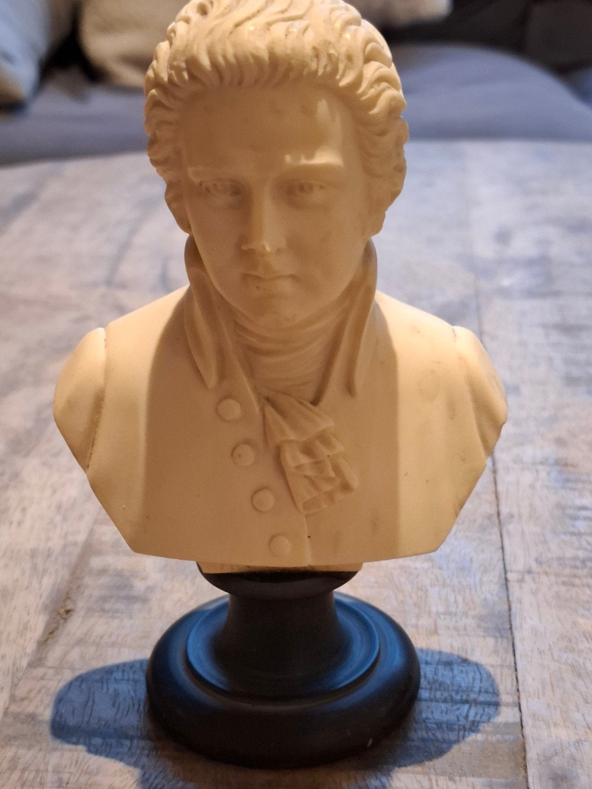 Antieke Mozart buste door A. Giannelli, Antiek en Kunst, Minder dan 20 cm, Buste, Ophalen of Verzenden, Gemerkt