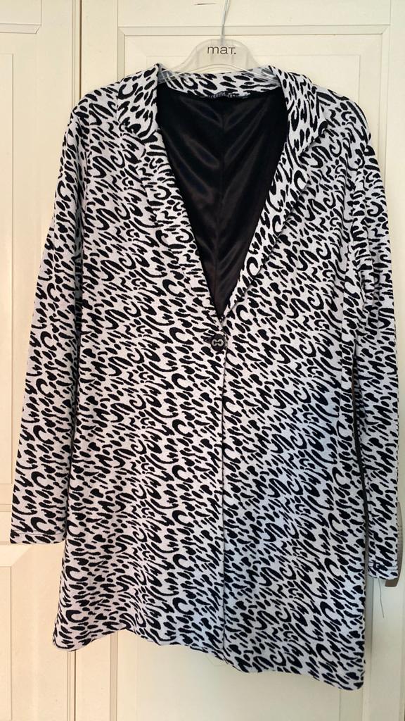 Juffrouw Jansen Stretch blazer 42/44(xxl), Ophalen of Verzenden, Zo goed als nieuw, Zwart, Jasje of Colbert