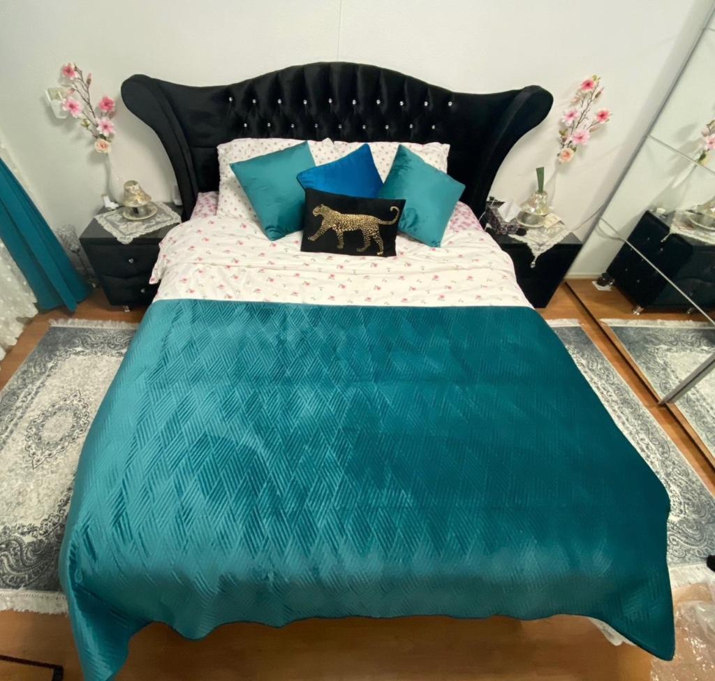 Bed met opbergruimte, Ophalen, Overige materialen, Zwart, Tweepersoons