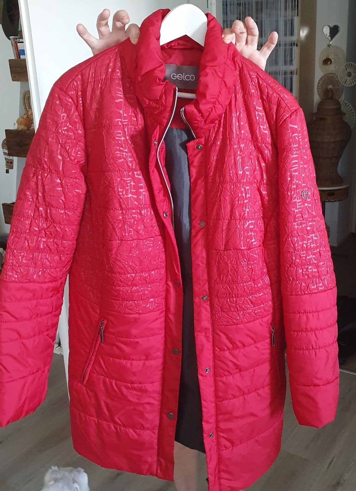 mooie Rode Jas geen Gebruikerssporen, Ophalen of Verzenden, Zo goed als nieuw, Maat 46/48 (XL) of groter, Rood