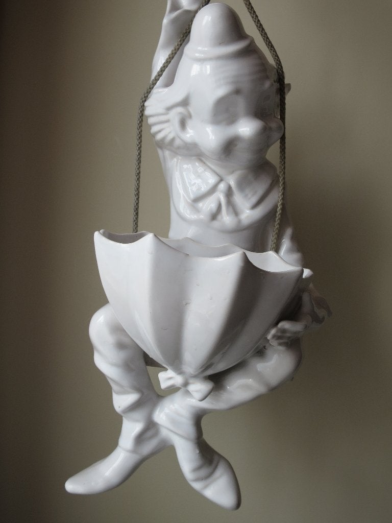 porseleinen clown om op te hangen 50/20 cm, Ophalen of Verzenden
