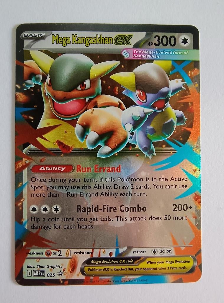 Mega Kangaskhan EX MEP025, Ophalen of Verzenden, Zo goed als nieuw, Losse kaart
