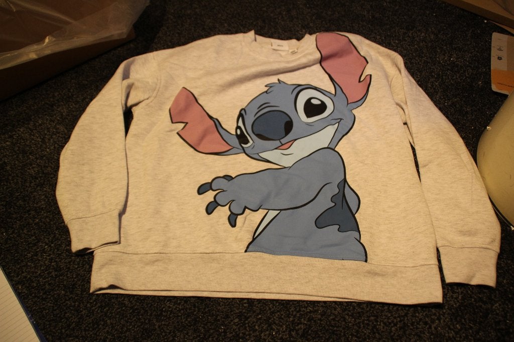 trui stitch grijs, Ophalen of Verzenden, Gedragen, Maat 38/40 (M), Overige kleuren