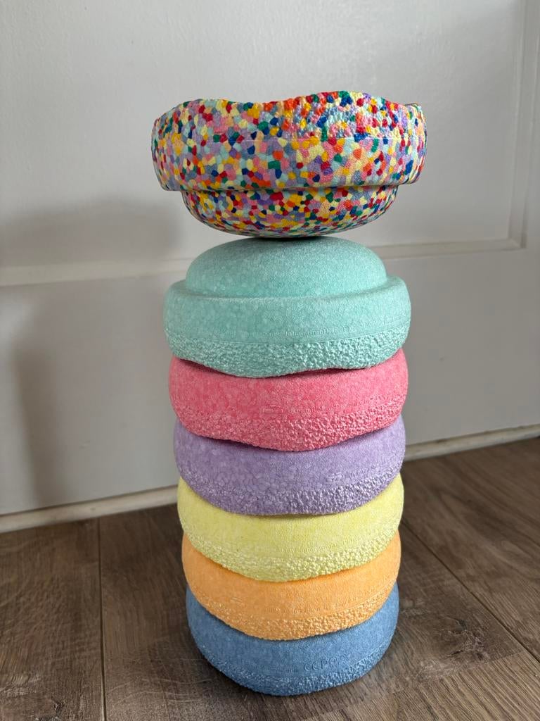 Orginele stapelstein mini pastel | originele super confetti, Ophalen of Verzenden, Zo goed als nieuw