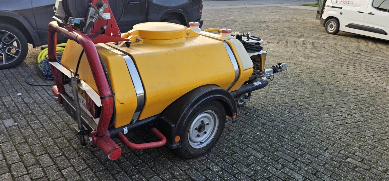 Hogedruk rioolreinigingsaanhanger met Honda GX200 motor, Ophalen