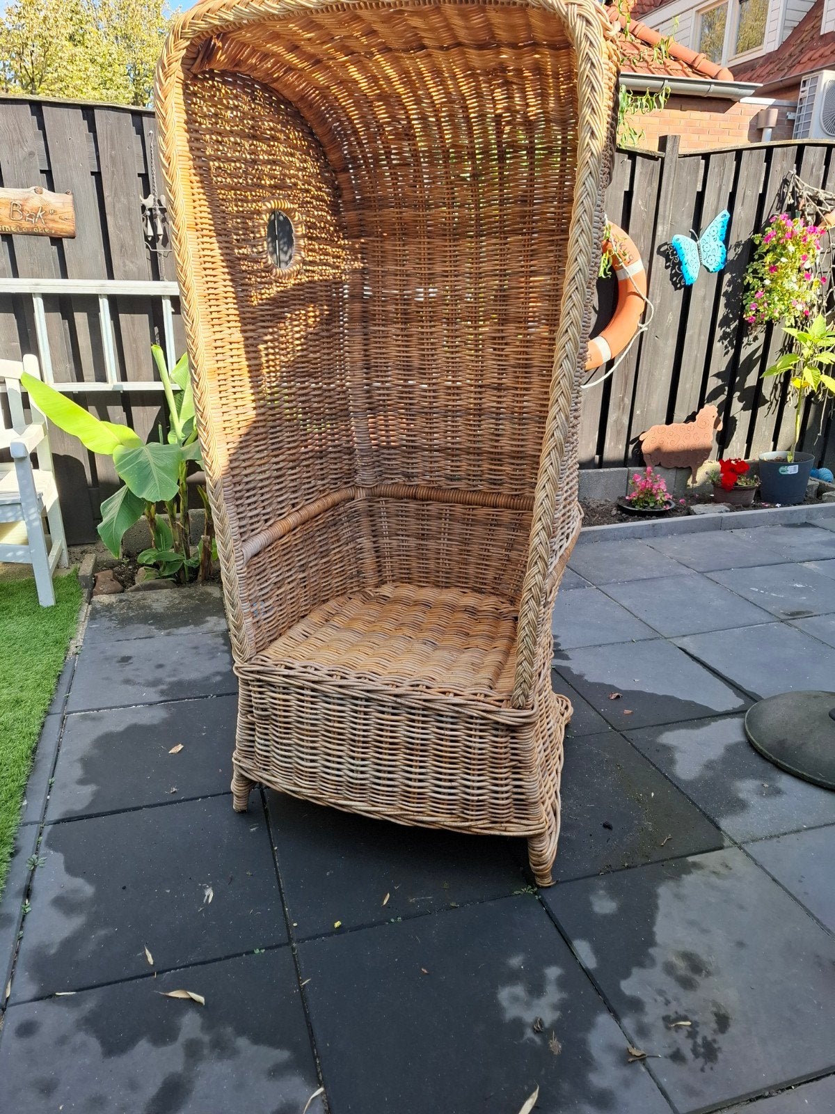 rotan hoge strandstoel, Ophalen, Rotan