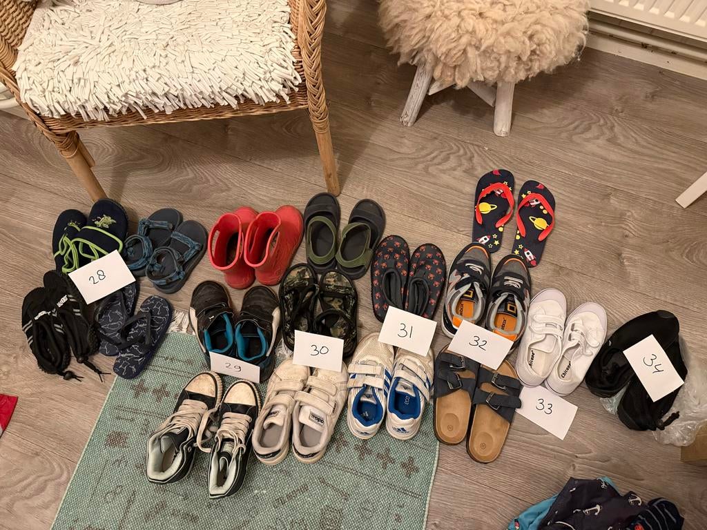 Grote partij kinderschoenen maten 28 t/m 34, Ophalen of Verzenden, Gebruikt, Jongen of Meisje, Laarzen
