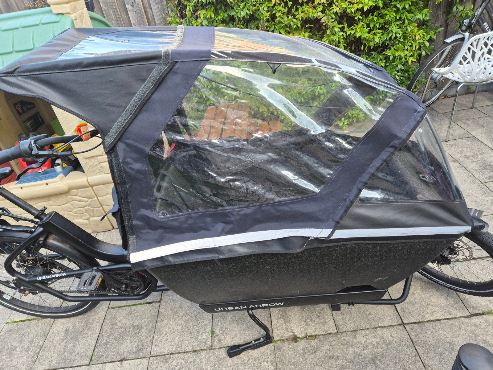 Regenhuif Plus voor Urban Arrow (1 kant scheur), Fietsen en Brommers, Ophalen, 4 kinderen of meer
