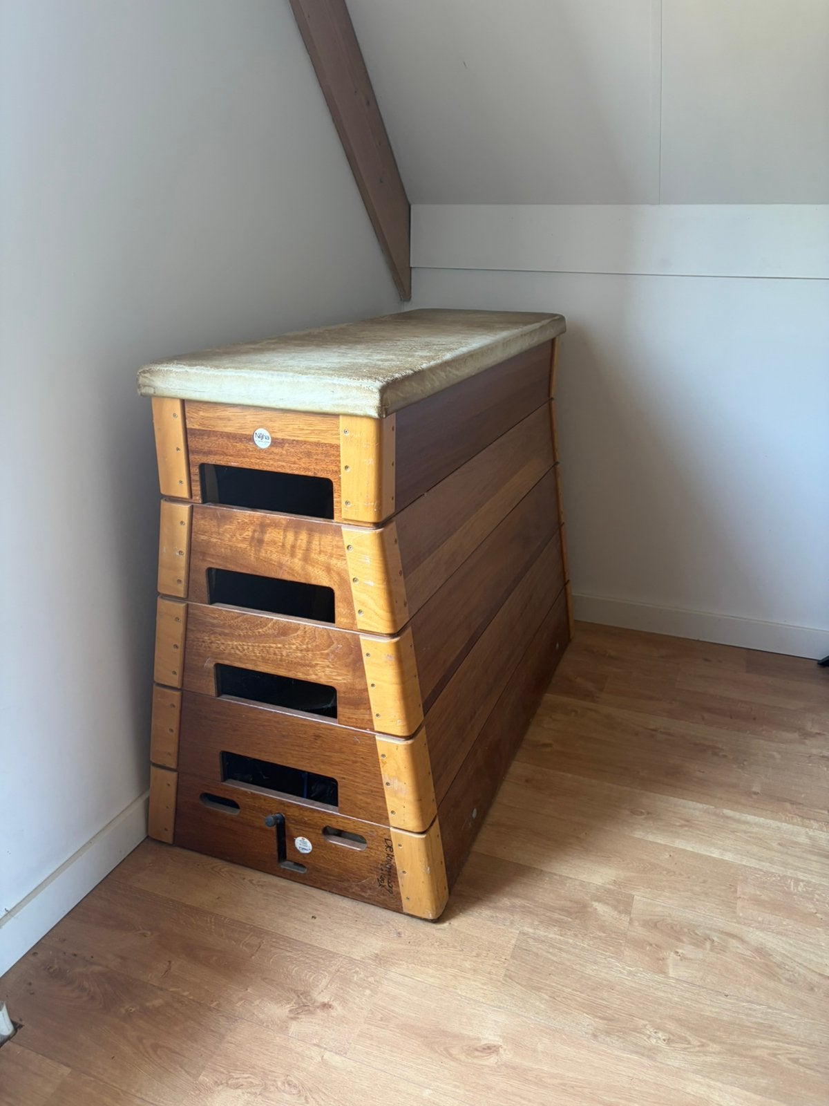 Turnkast vintage, Ophalen, Gebruikt, Bruin, Materiaal
