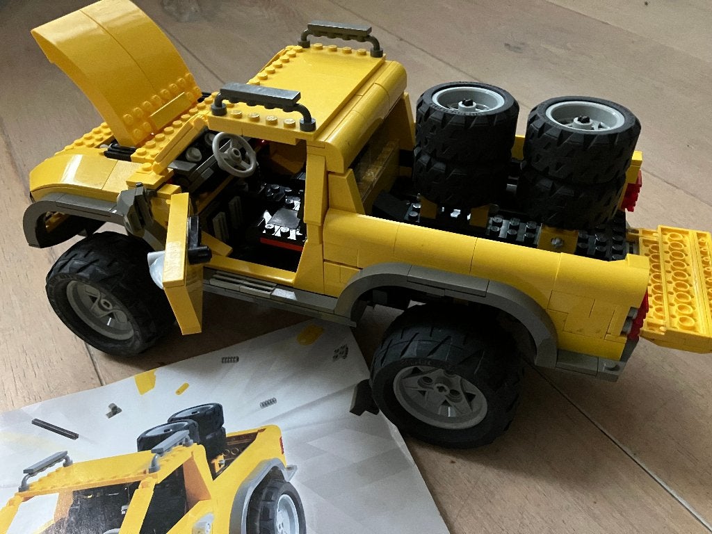 LEGO Creator 31029 Gele Pick-up Truck met Instructies, Lego, Ophalen of Verzenden, Zo goed als nieuw, Inclusief instructies