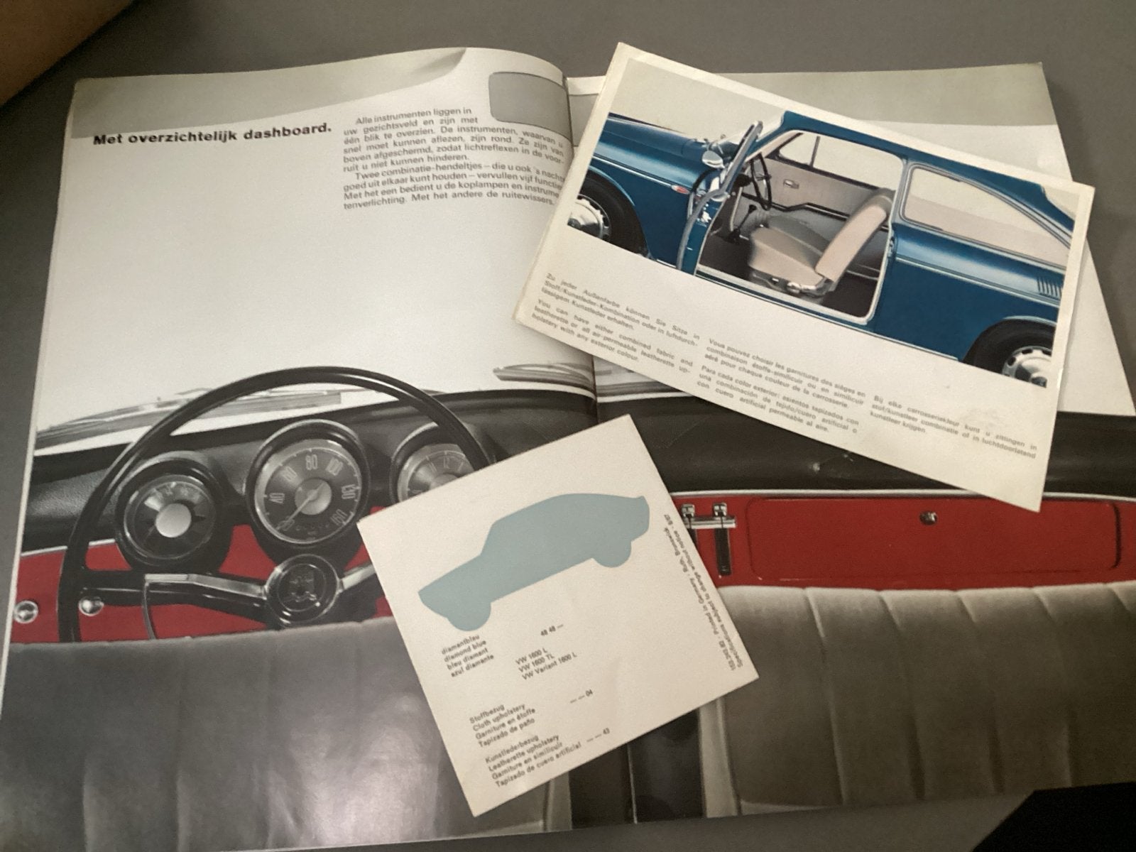 Volkswagen 1600 TL Fastback brochure (origineel) 1965, Ophalen of Verzenden, Zo goed als nieuw, Volkswagen