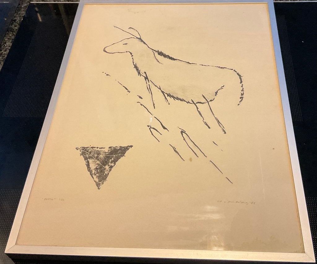 Piet van STUIVENBERG - 1985 - EARTH - Litho 2van12, Ophalen, Lithografie, Dieren en Natuur, Gelimiteerde oplage