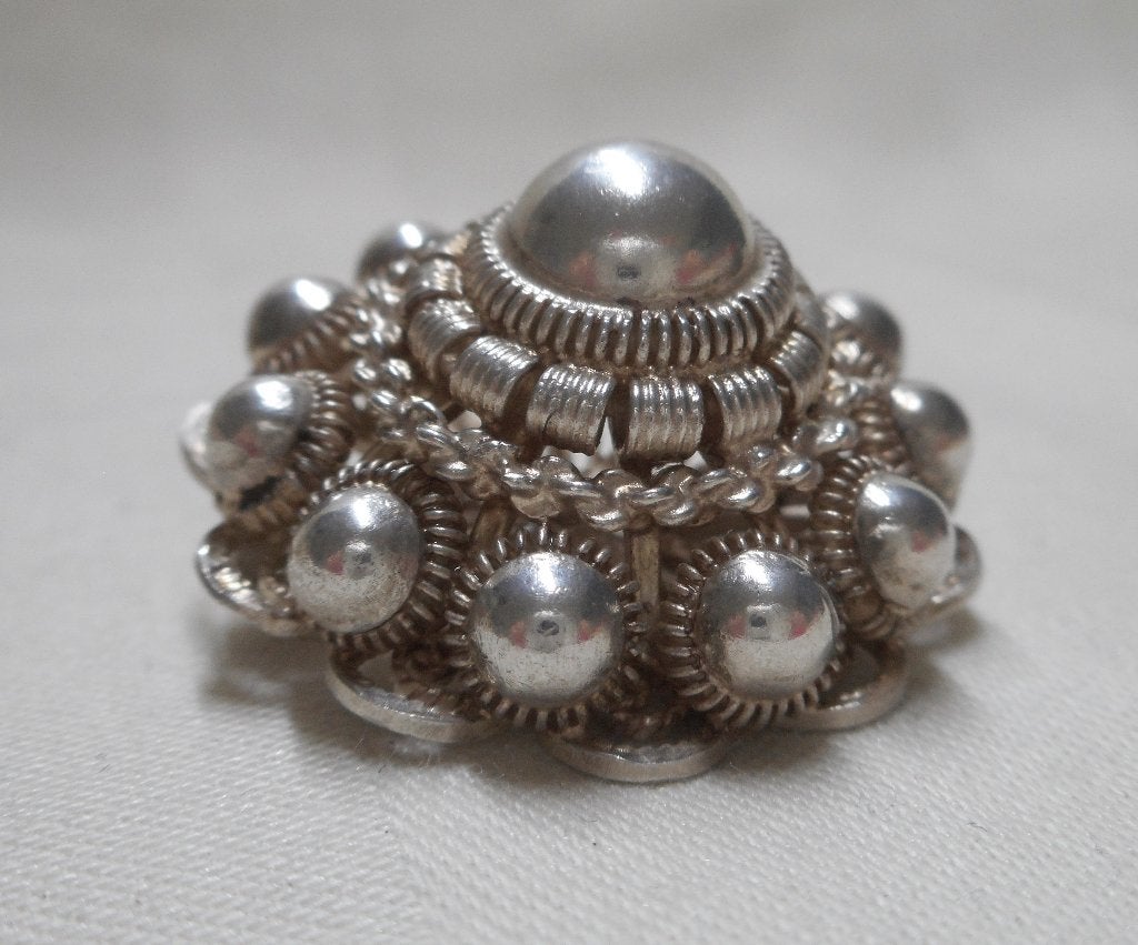 Zilveren Zeeuwse knop broche nr.1296, Verzenden, Minder dan 4 cm, Zo goed als nieuw, Zilver