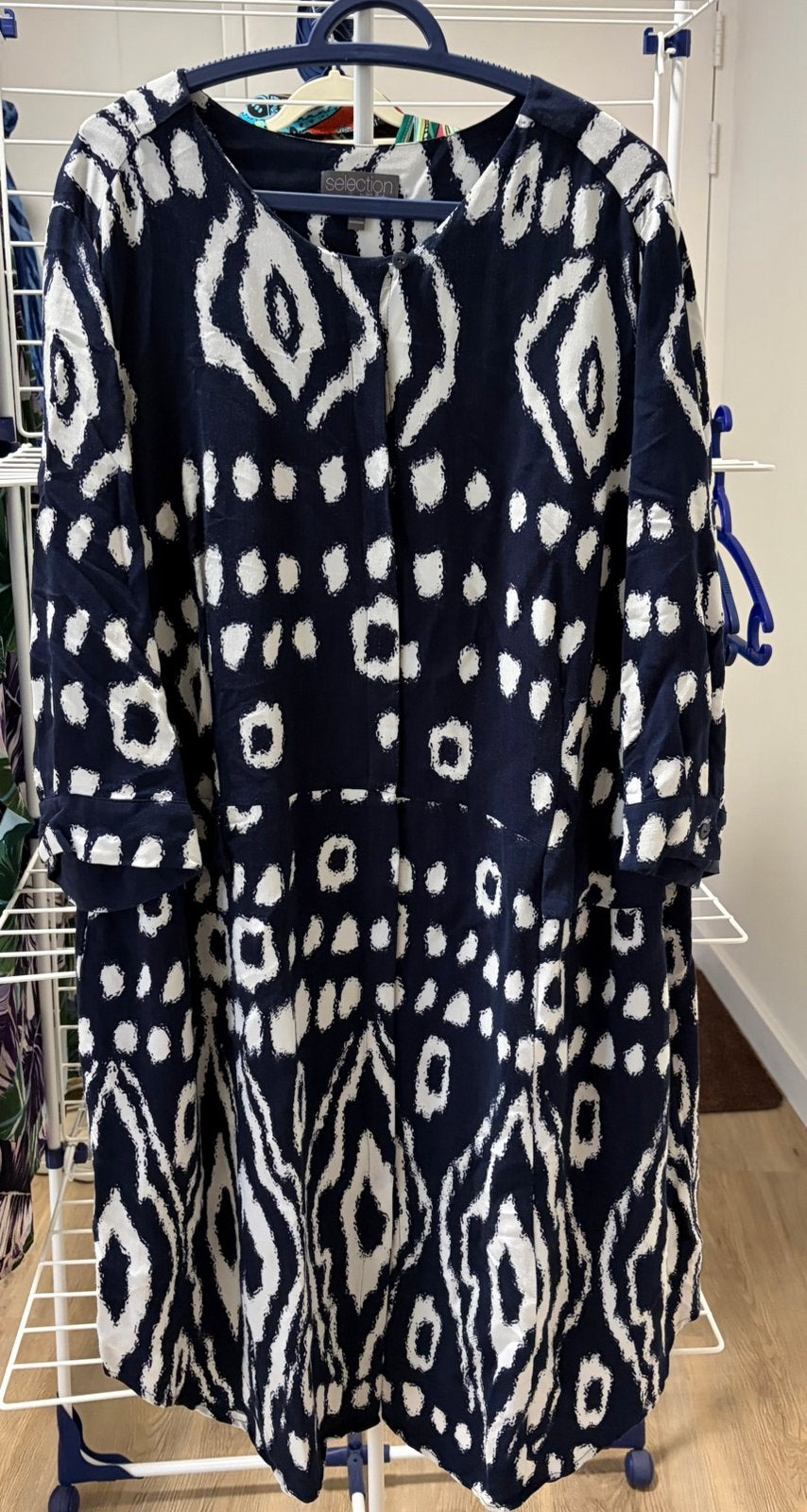 Ulla Popken Selection - lange tuniek- maat 50/52, Kleding | Dames, Ophalen, Zo goed als nieuw, Blauw, Blouse of Tuniek