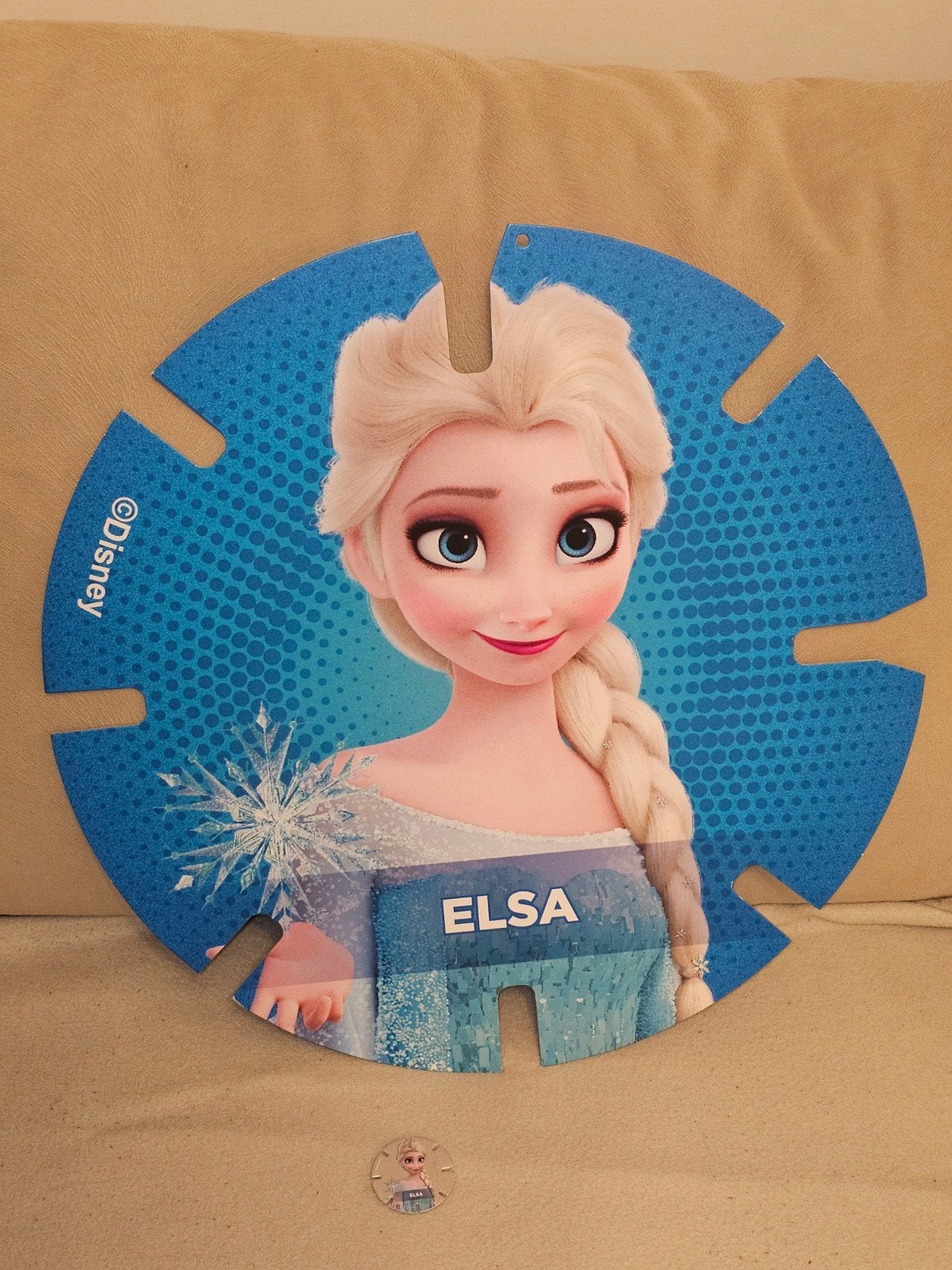 Mega Grote Disney Diskeyz - Elsa (Albert Heijn), Verzamelen, Ophalen of Verzenden, Overige figuren, Zo goed als nieuw, Overige typen
