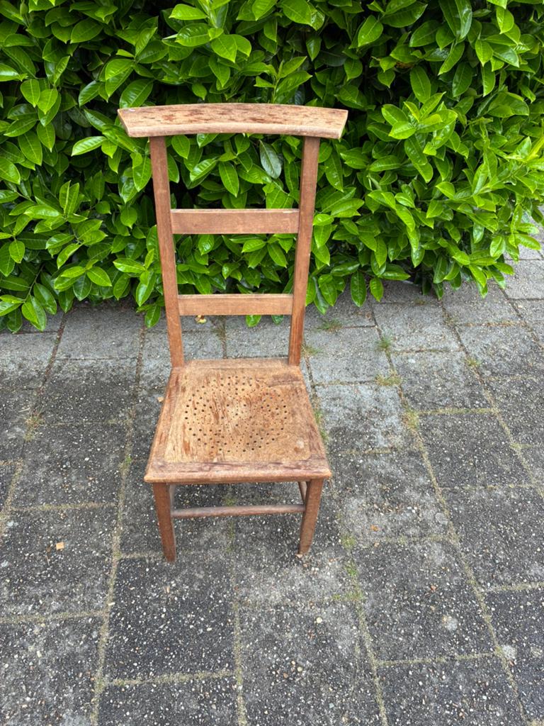 Antieke houten bidstoel/knielbank, Antiek en Kunst, Ophalen