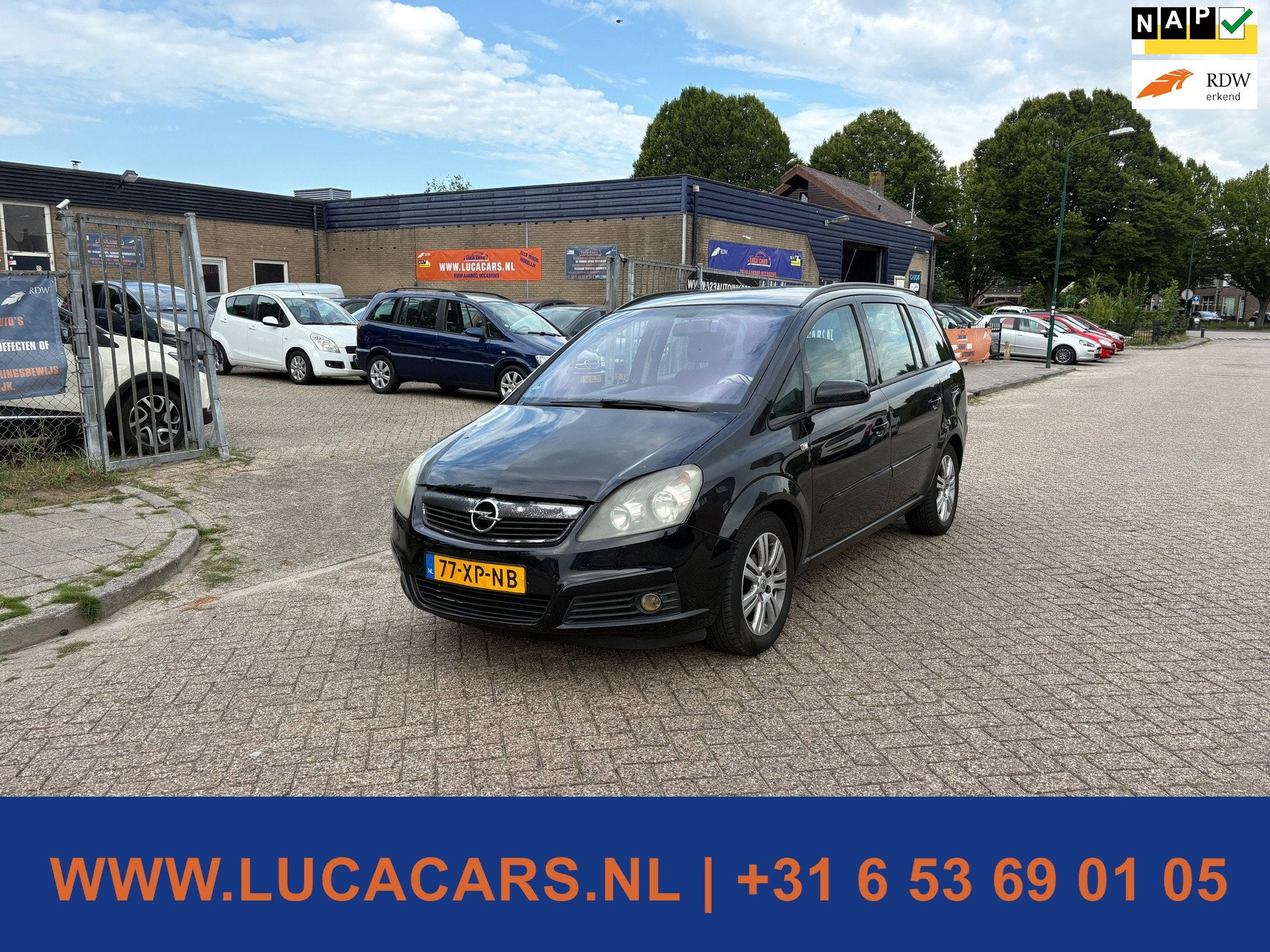 Opel Zafira 1.8 Temptation Export, Auto's, Opel, Gebruikt, 4 cilinders, Zwart, Origineel Nederlands