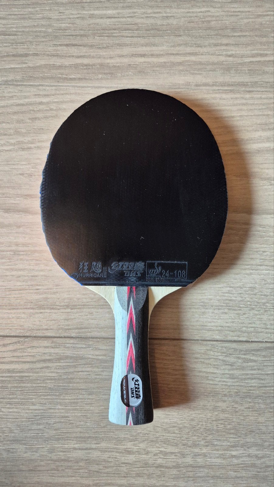 DHS PG5x met H3N provincial rubbers, Sport en Fitness, Tafeltennis, Ophalen of Verzenden, Zo goed als nieuw, Net, Batje(s) of Balletje(s)