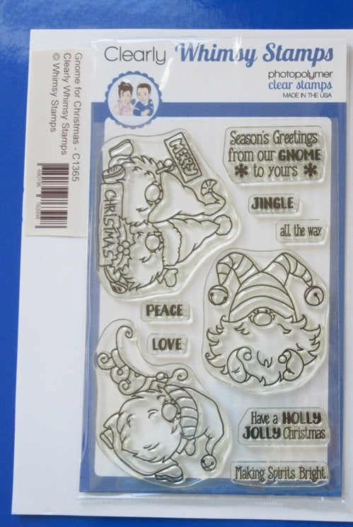Whimsy Stamps; Gnome for Christmas, Hobby en Vrije tijd, Ophalen of Verzenden, Nieuw, Clearstamp