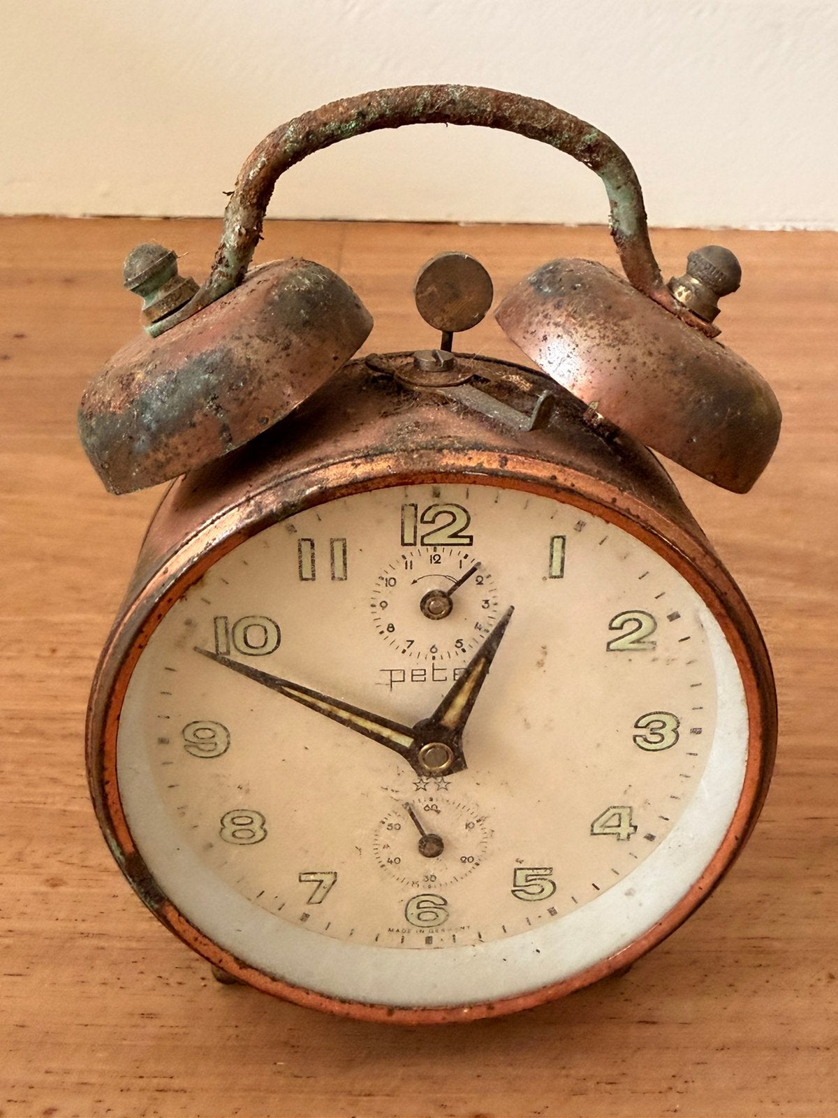 Vintage wekker Peter, Ophalen of Verzenden