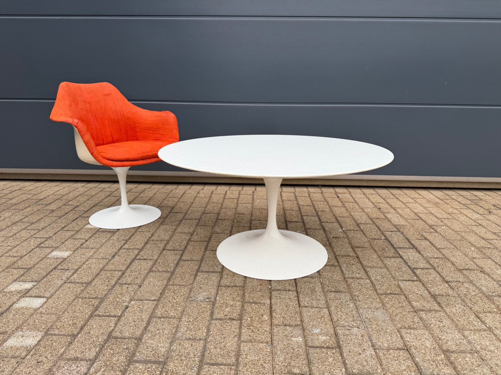 Vintage Knoll Tulip Coffee table & Armchair Eero Saarinen, Ophalen of Verzenden, Vitra togo cor sede cassina artifort b&b italia leolux mah jong