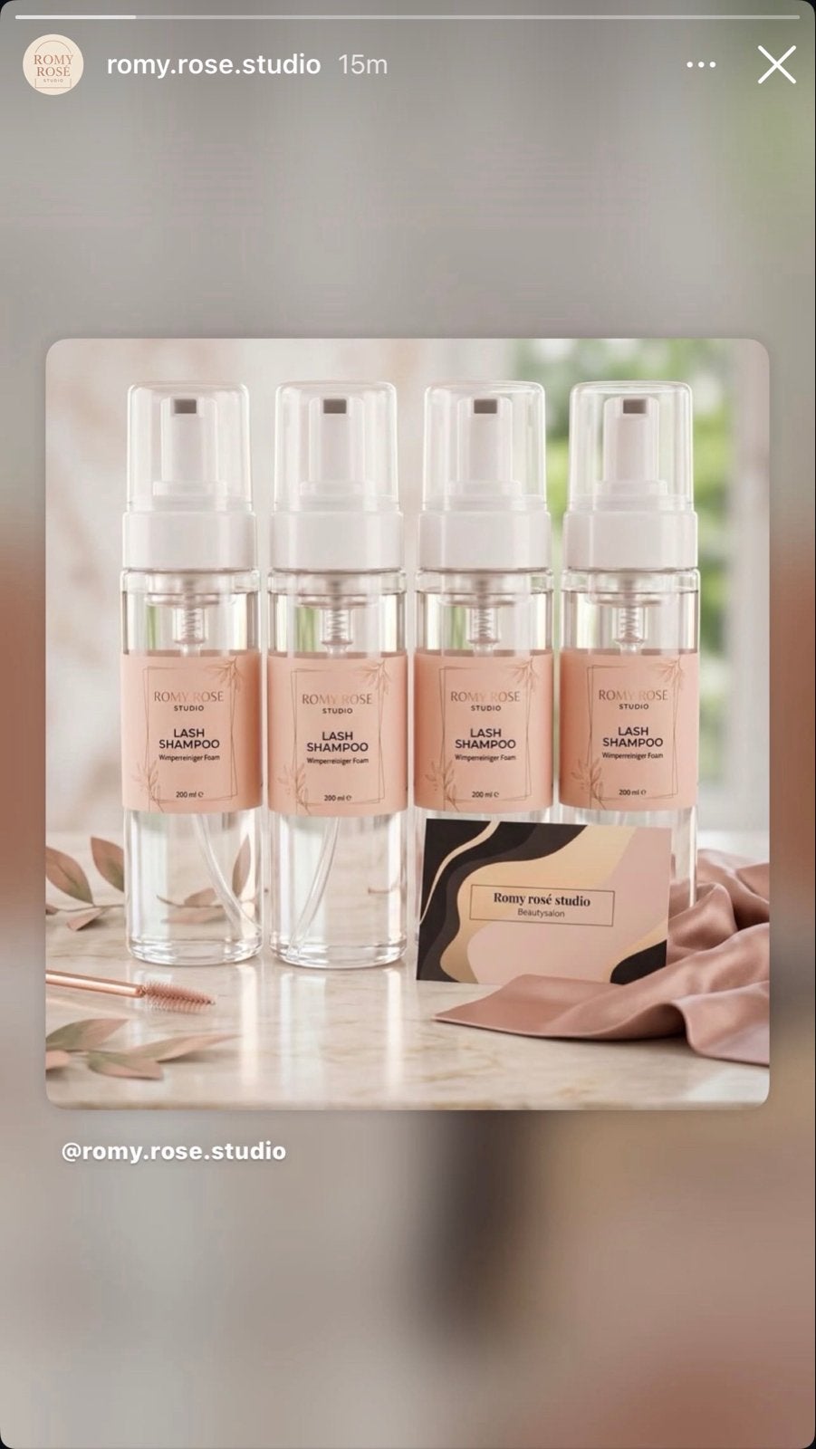 Romy Rosé Studio Lash Shampoo - Wimperreiniger Foam, Ophalen of Verzenden, Nieuw, Ogen, Reiniging