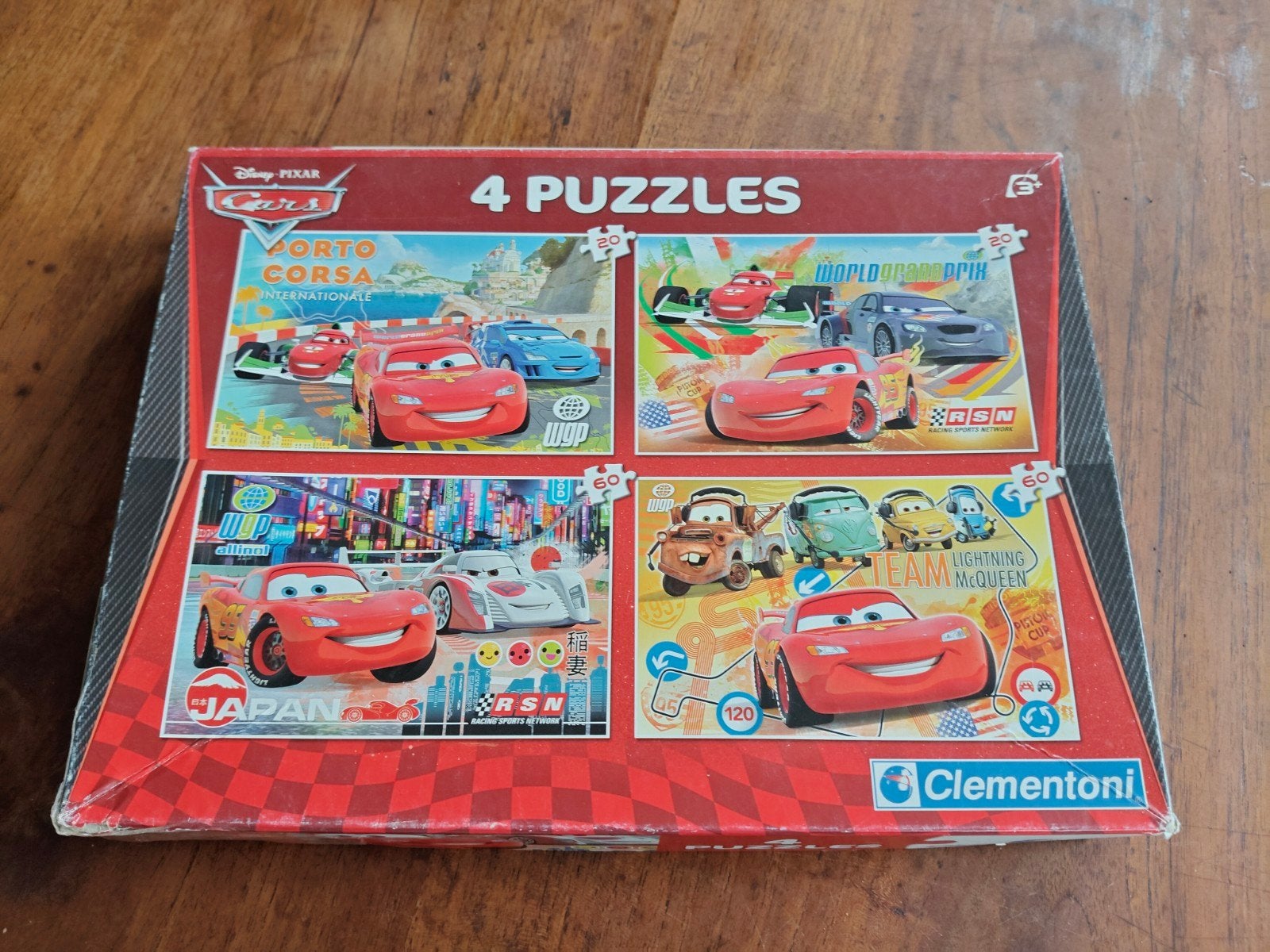 Cars Doos set van 4 puzzels/vanaf 3 jaar, Ophalen, 10 tot 50 stukjes, Gebruikt, 2 tot 4 jaar