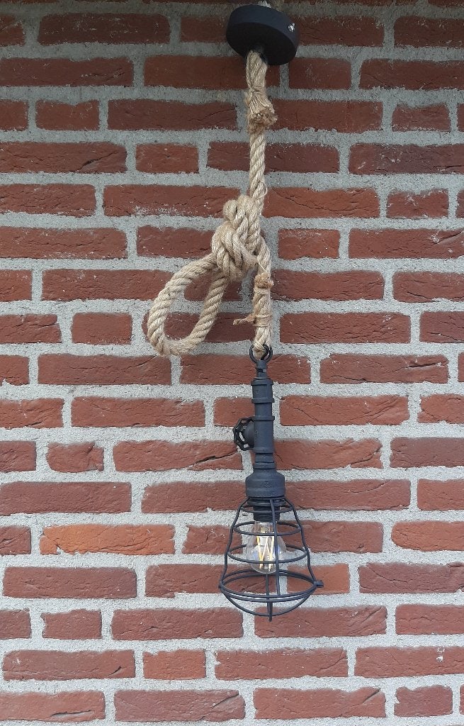 Industriële Scheepstouwlamp Merk Brelight lengte 190 cm E27, Ophalen, Industriële Scheepstouwlamp, E27 (groot), Zo goed als nieuw