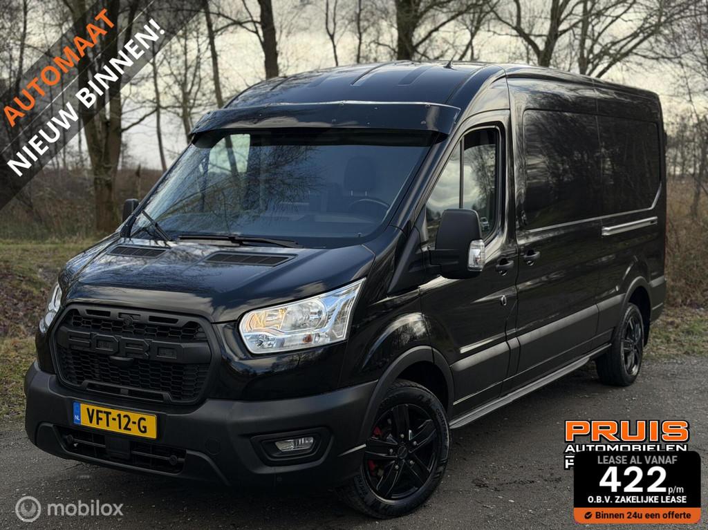 Ford Transit 2.0 TDCI L2H3 -2XSCHUIFDEUR-UNIEK- *INRUIL MOGE, Auto's, Automaat, Stof, Euro 6, Zwart