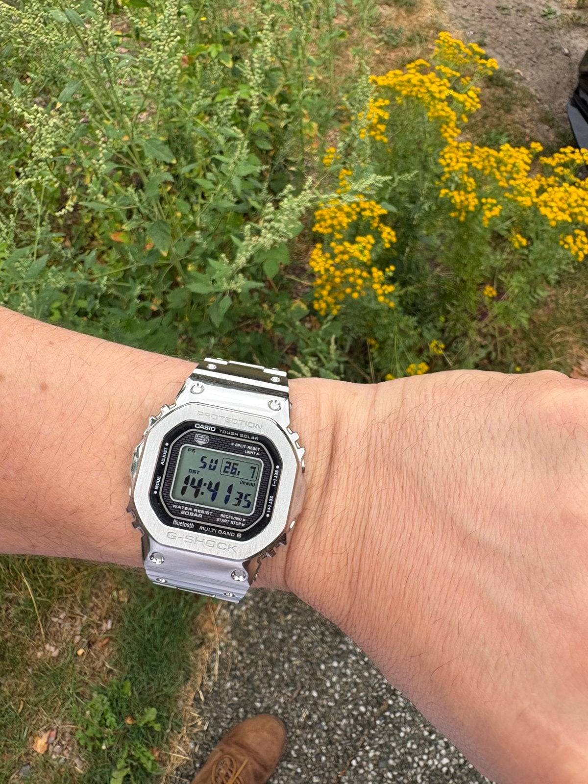 Casio steel GMW-B5000D-1CR, Ophalen, Zo goed als nieuw, Staal, Casio