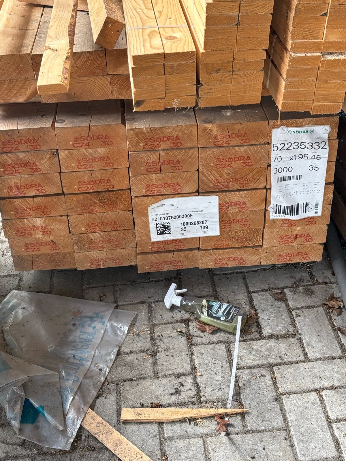 Vuren balken C24 300 cm - Nieuw, Ophalen, Nieuw, Balk, Vuren