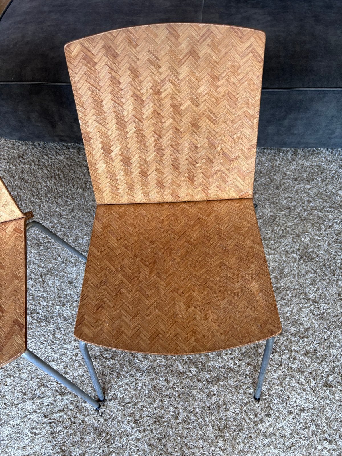 6 Bamboe stoelen - Gebruikt maar in goede staat, Huis en Inrichting, Stoelen, Ophalen, Gebruikt, Bruin, Vijf, Zes of meer stoelen