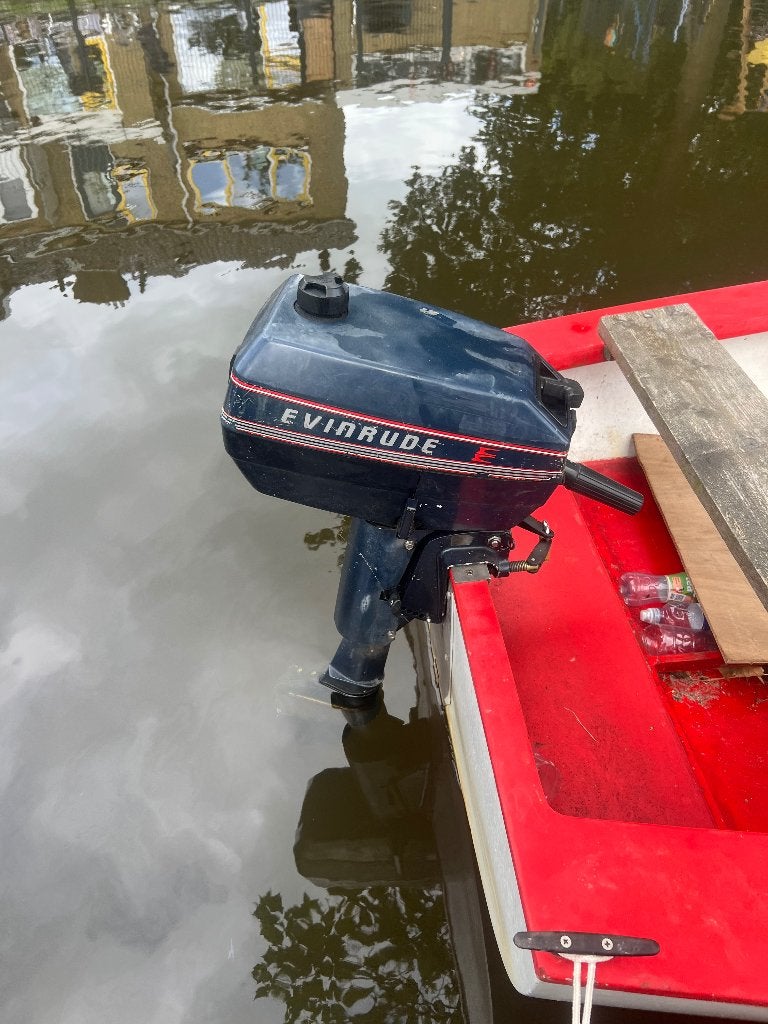 Evinrude 4pk kortstaart 2 takt, Ophalen, Gebruikt, Motor en Techniek, Motorboot