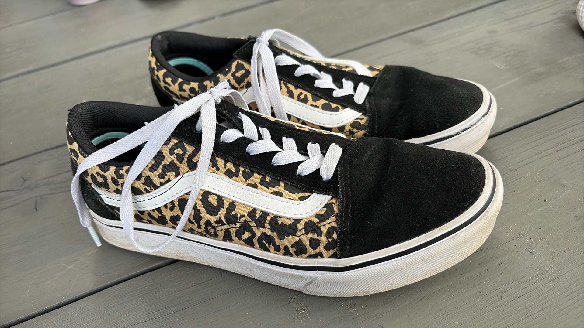 Vans panterprint / zwart maat 39, Zwart, Ophalen of Verzenden, Sneakers of Gympen, Gedragen
