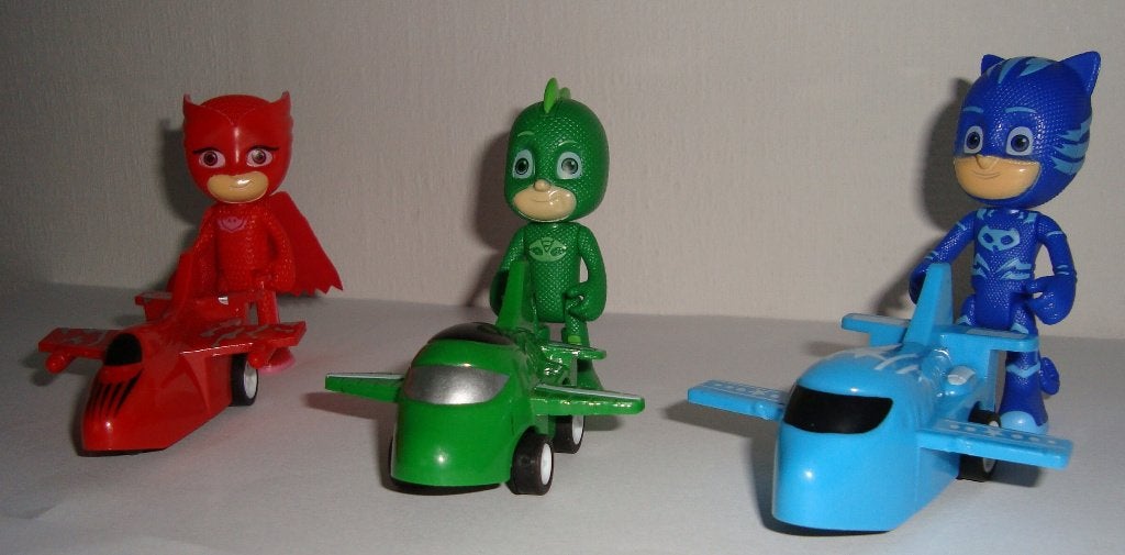 Super vliegtuig PJ MASKS met Heroes figuur voor € 9,95 p/set, Kinderen en Baby's, Speelgoed | Actiefiguren, Verzenden, Nieuw