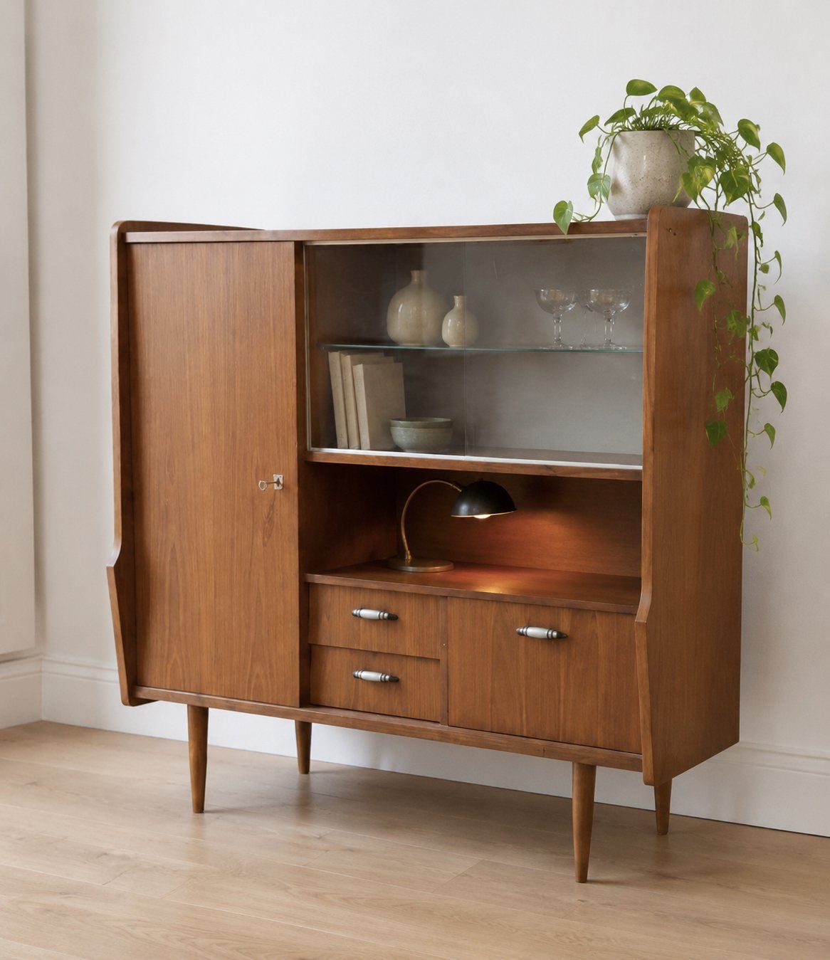 Vintage Gebr. Verhoeff kast – model AFRO 142, Vintage, 100 tot 150 cm, Vintage, Vintage