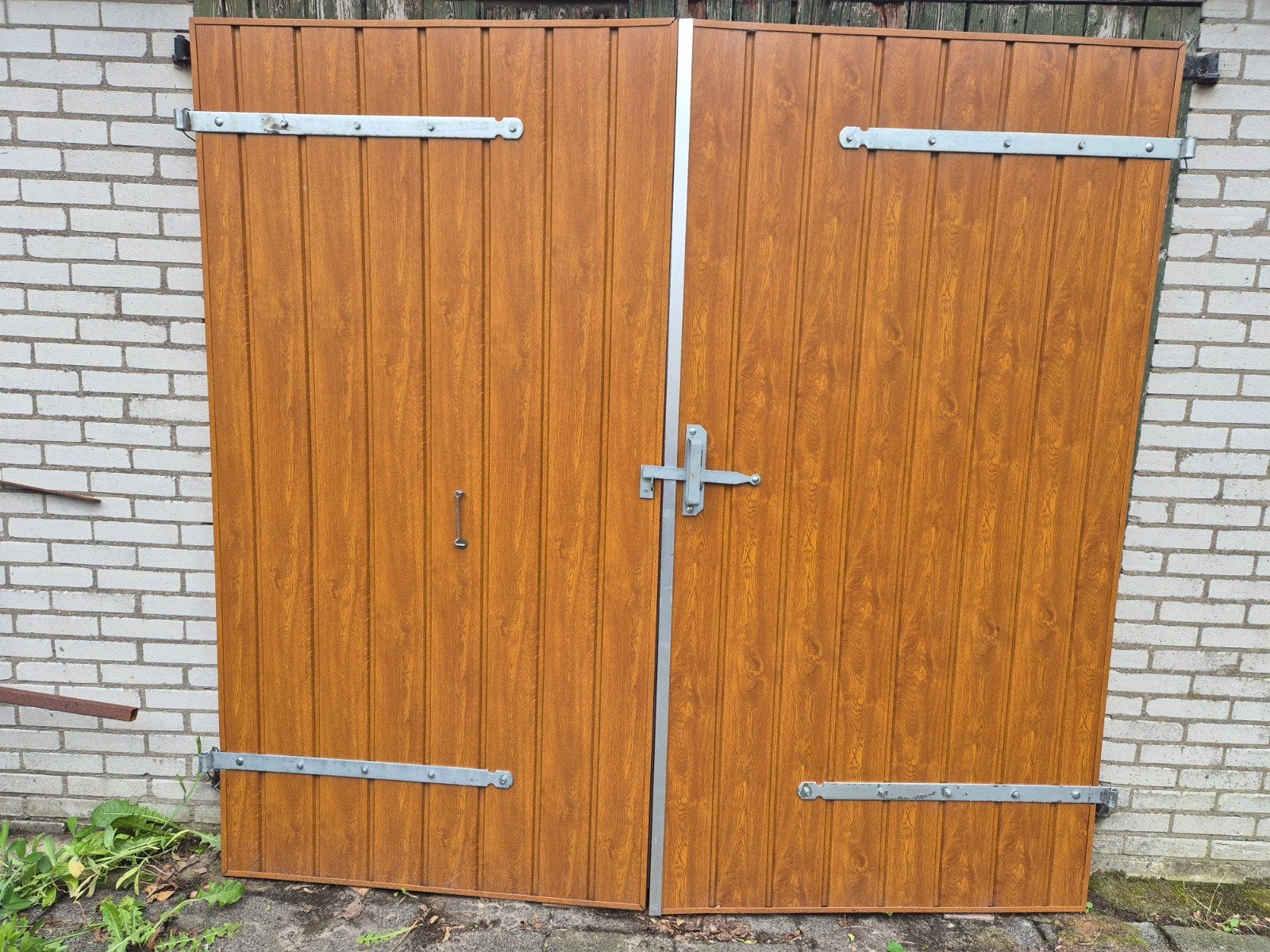 Garagedeur dubbele deur stevige deur, Ophalen, Gebruikt, Garagedeur, 120 cm of meer