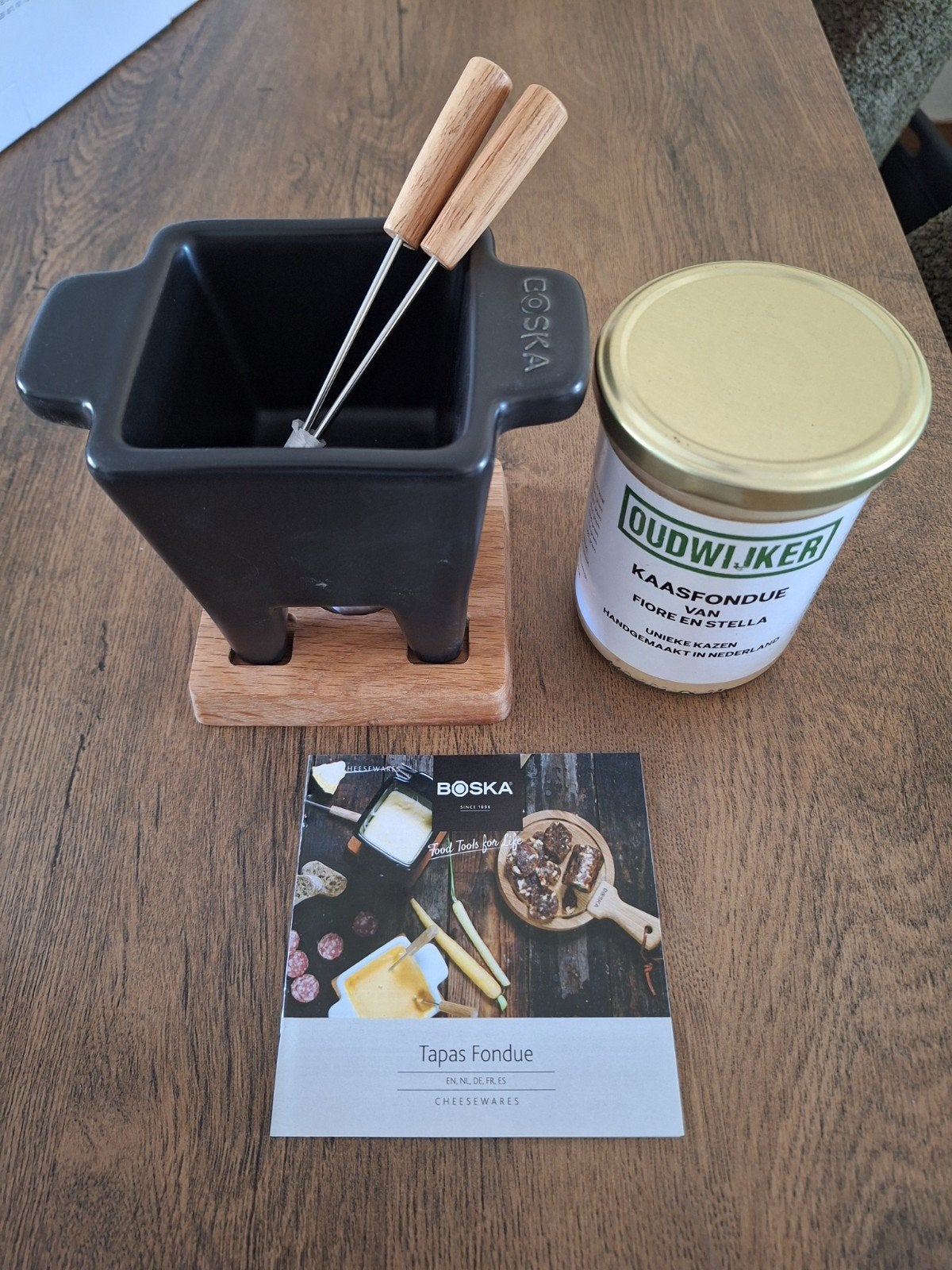 Boska Tapas Fondue Nero met kaasfondue, Ophalen of Verzenden, Zo goed als nieuw
