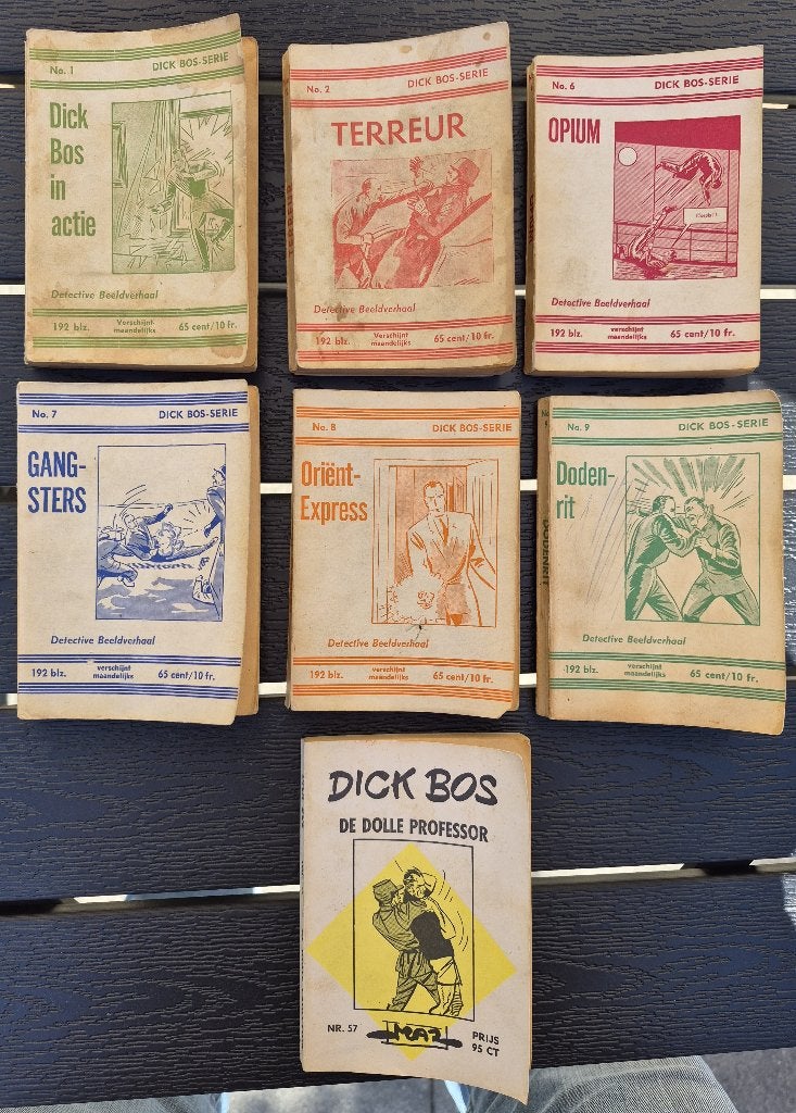 DICK BOS STRIPS JAREN '60, Meerdere stripboeken, Ophalen of Verzenden, Gelezen