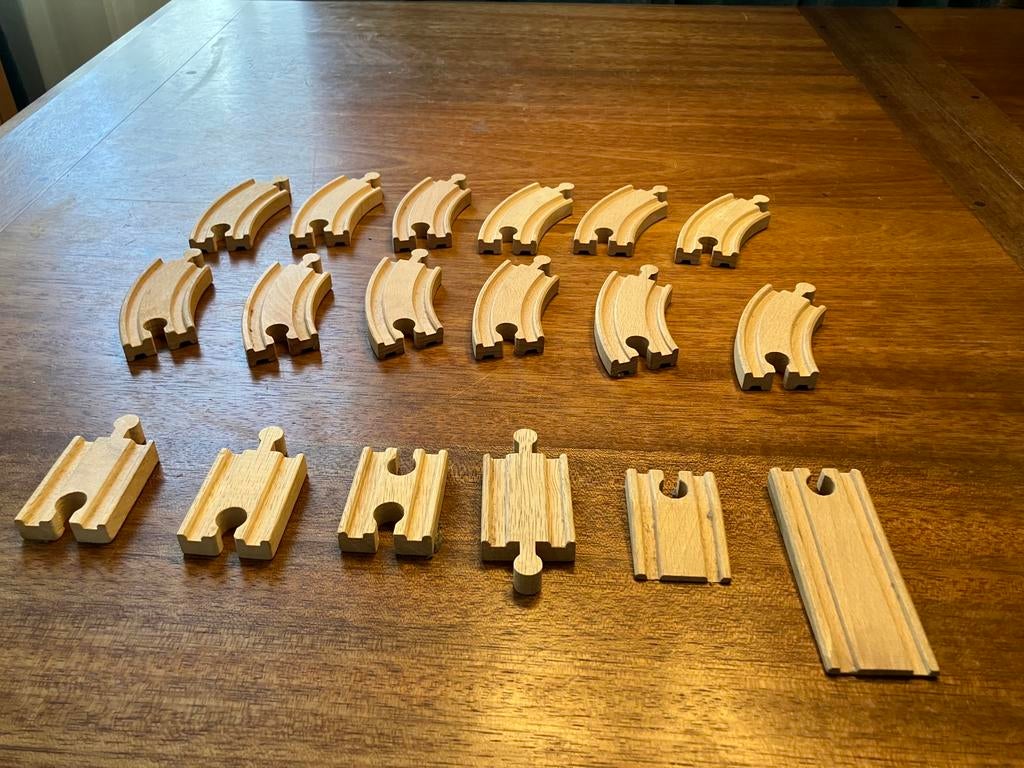 Houten treinrails, Ophalen, Gebruikt