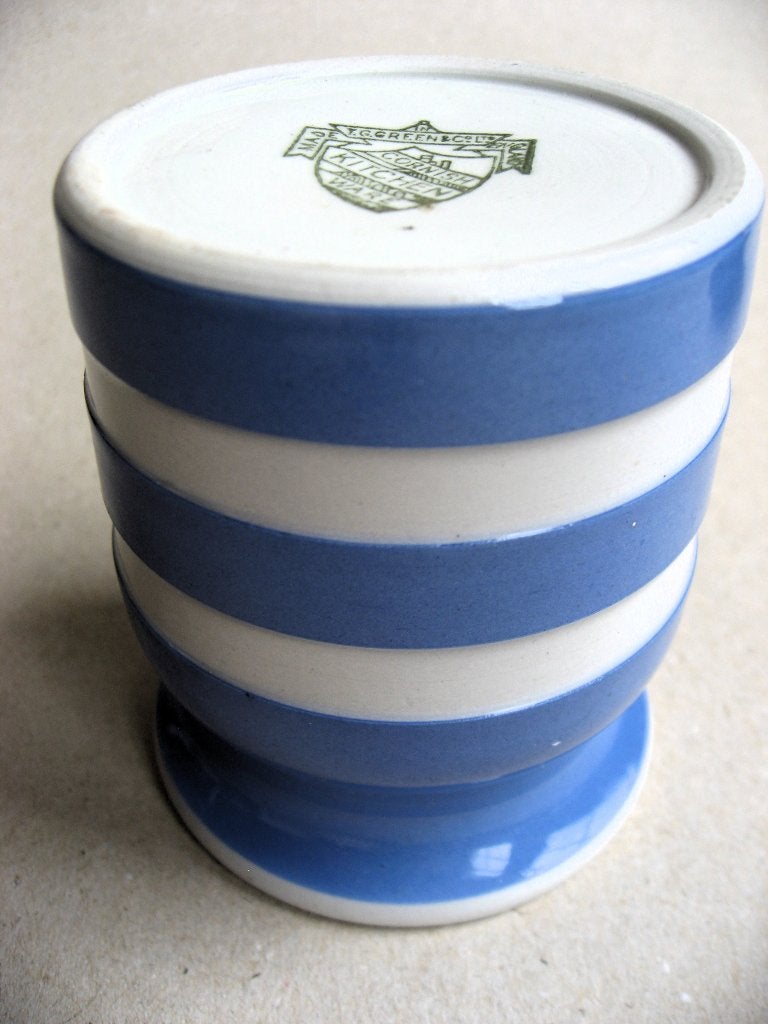 Origineel oud Cornisch Kitchenware blauw wit potje jaren 40, Antiek en Kunst, Antiek | Keramiek en Aardewerk, Ophalen of Verzenden