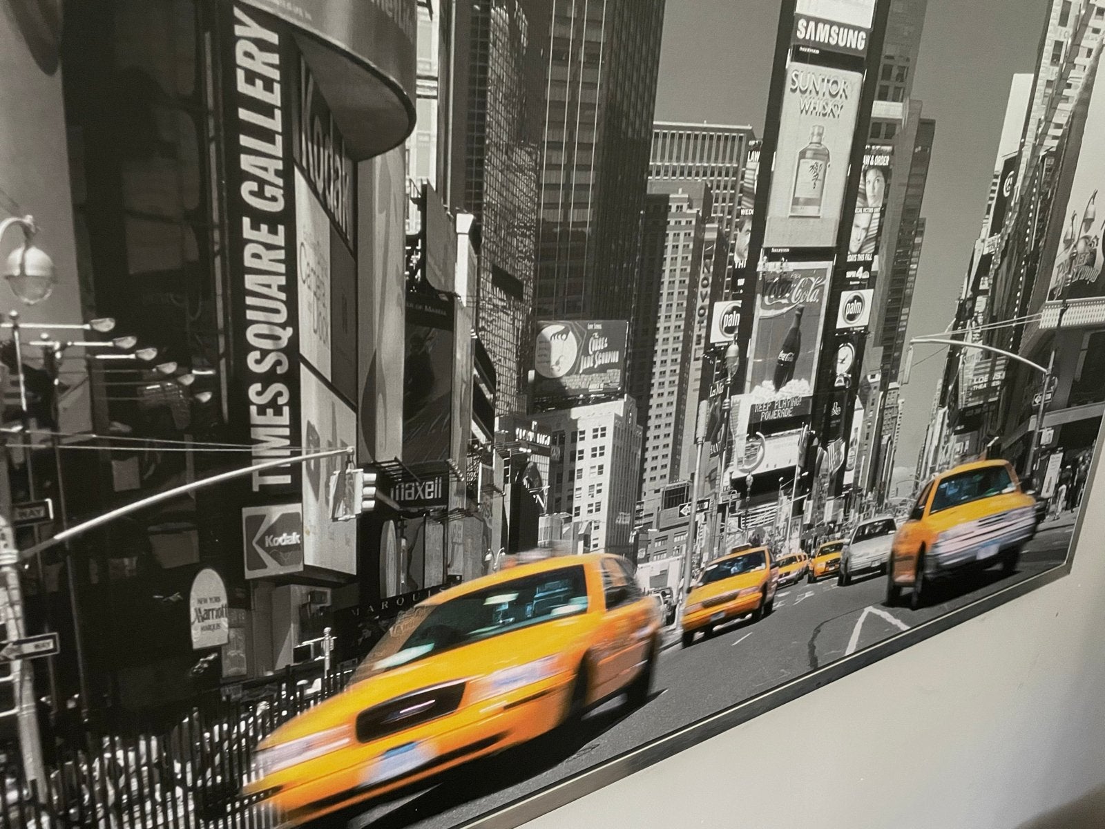Ikea lijst met poster 1.00x1.40 - Times Square New York, Ophalen, Gebruikt, 125 cm of meer, Foto of Poster