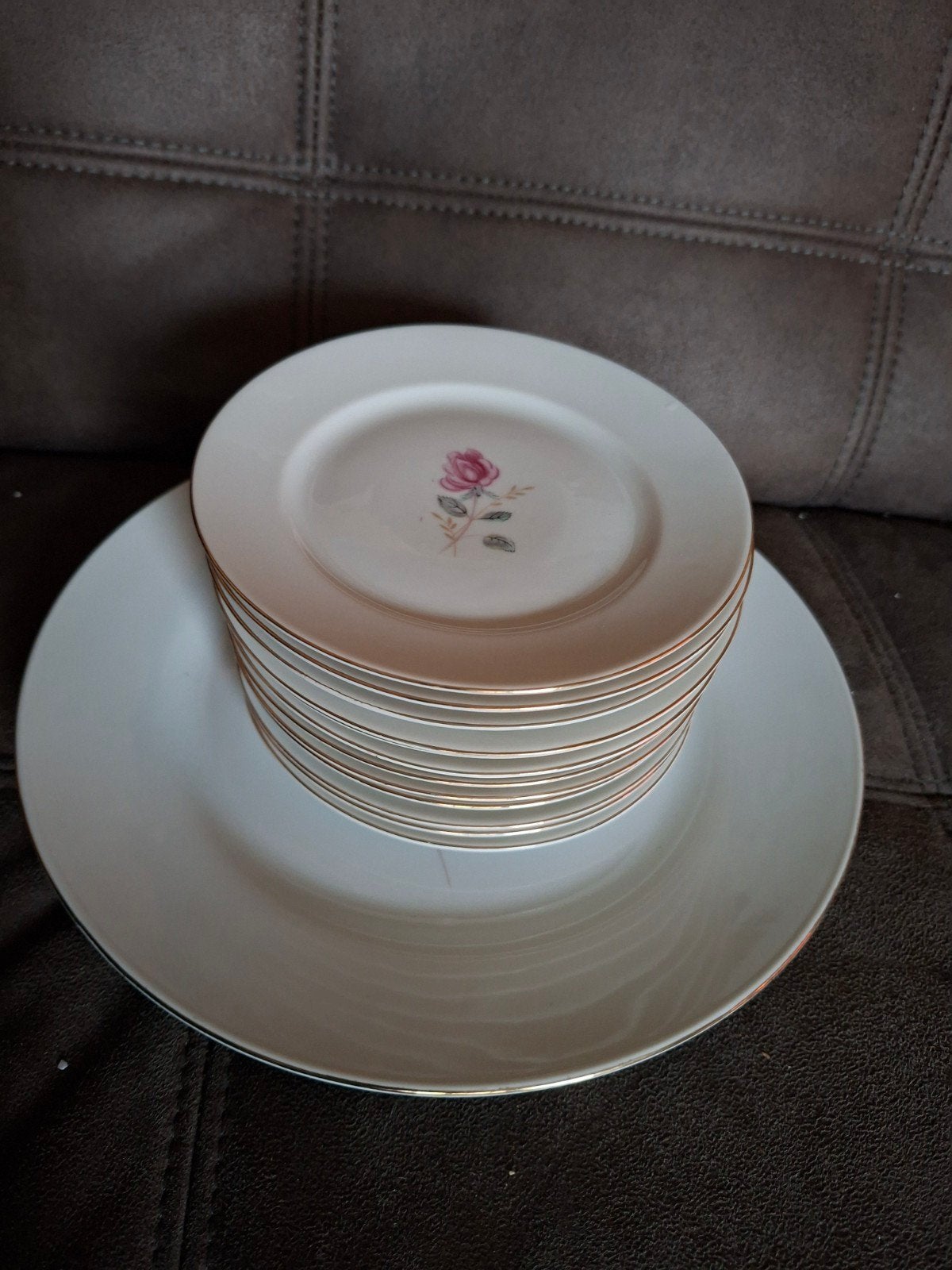 Vintage Hutschenreuther Selb Gebaksset - 13-delig, Gebruikt, Overige merken, Vintage, Ophalen of Verzenden