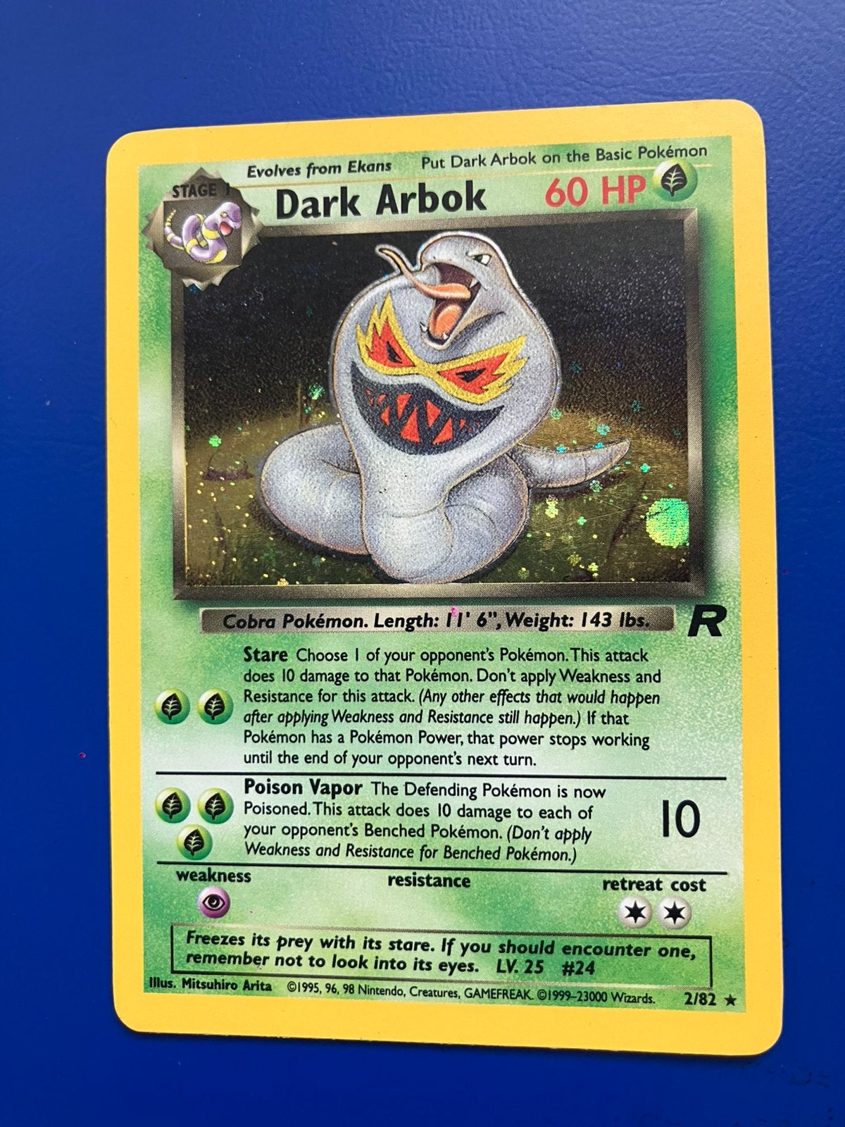 Dark Arbok - Rocket Set Pokémon kaart, Ophalen of Verzenden, Gebruikt