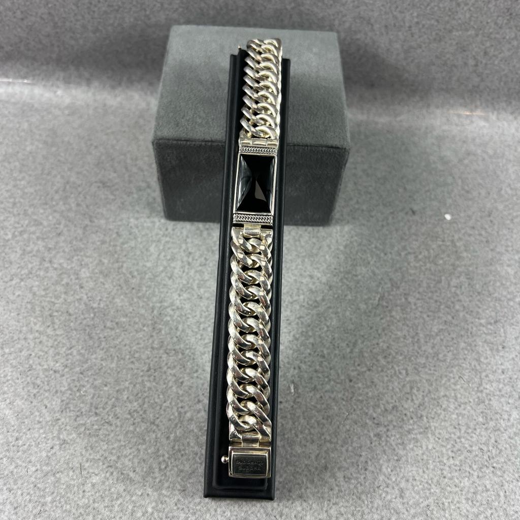 Buddha to Buddha Chain Small Pyramid black stone | 404566, Ophalen of Verzenden, Gebruikt, Zilver, Zilver