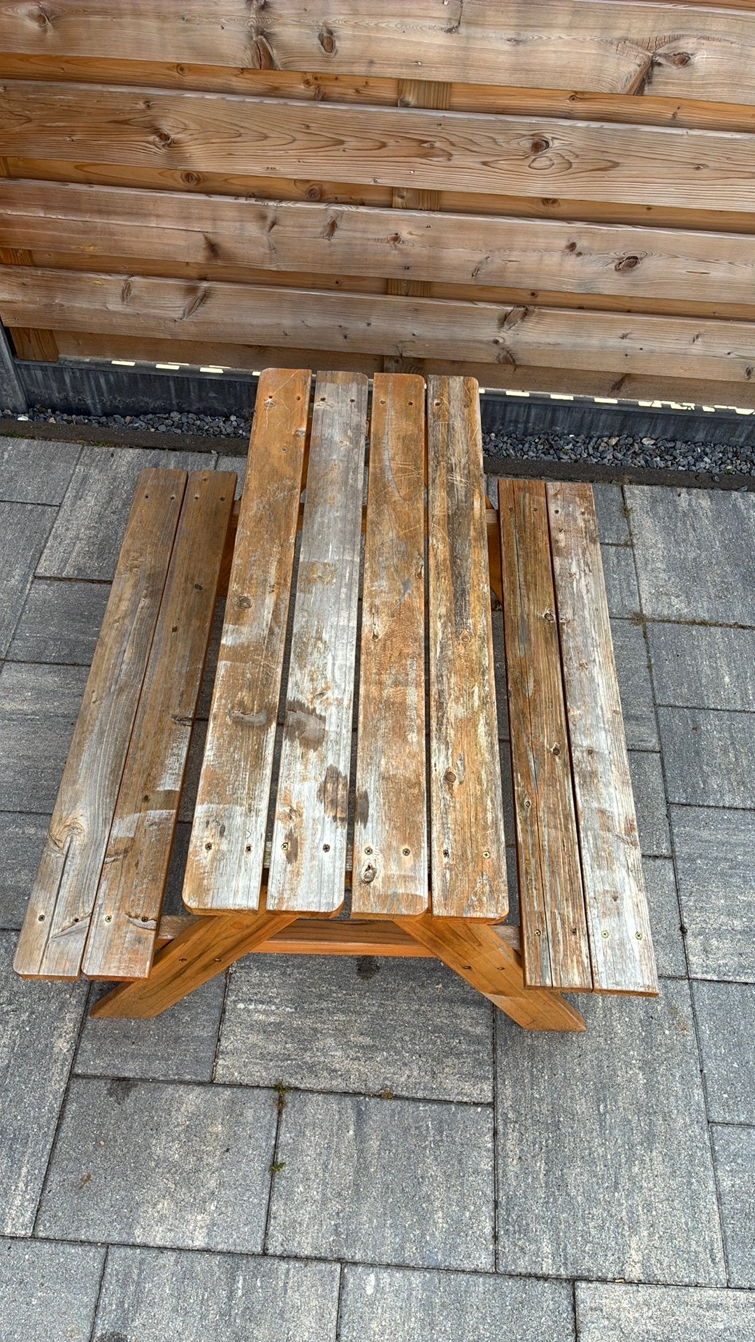Kinder picknick tafel moet zo snel mogelijk weg graag, Tuin en Terras, Verzenden, Zo goed als nieuw, Rechthoekig, Hout